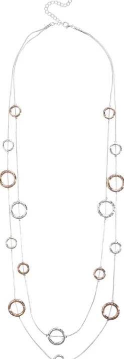 Layering Kette - Hammered Circles