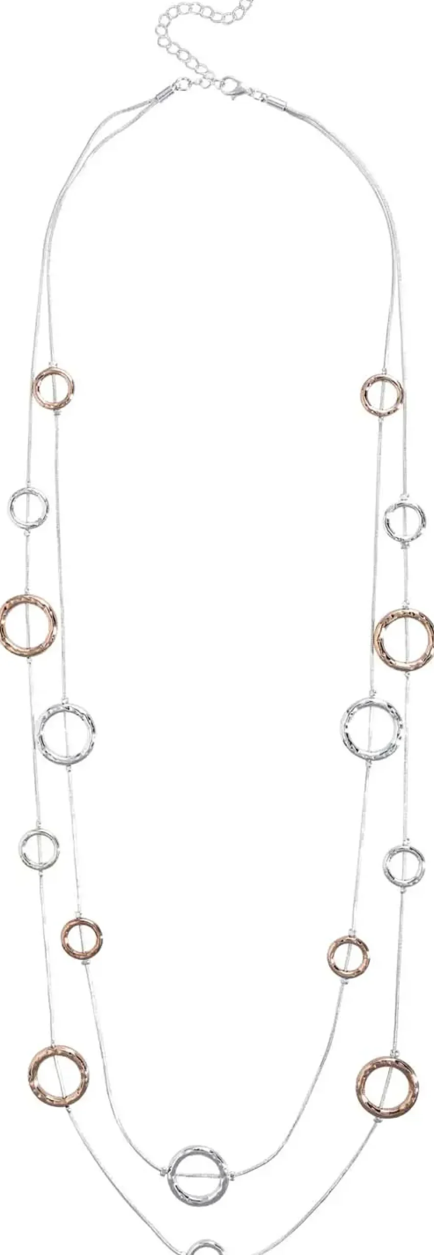 Layering Kette - Hammered Circles