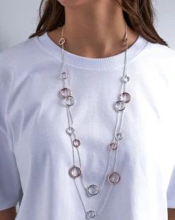 Layering Kette - Hammered Circles