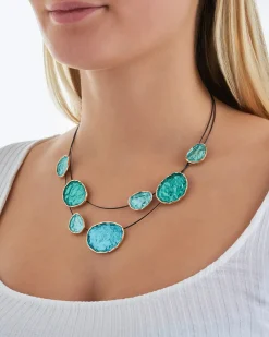 Layering Kette - Hammered Turquoise