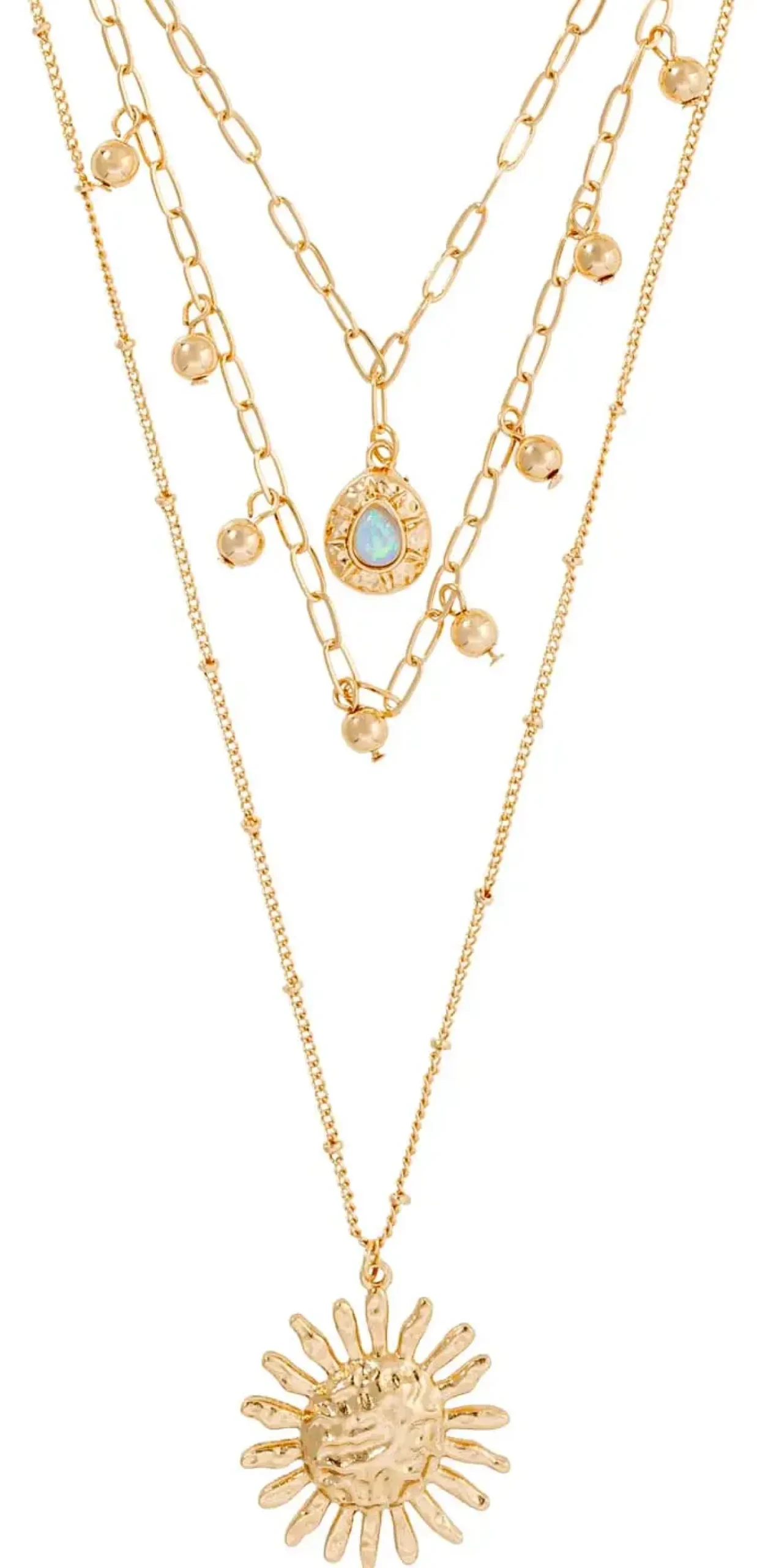Layering Kette - Hammered Sun