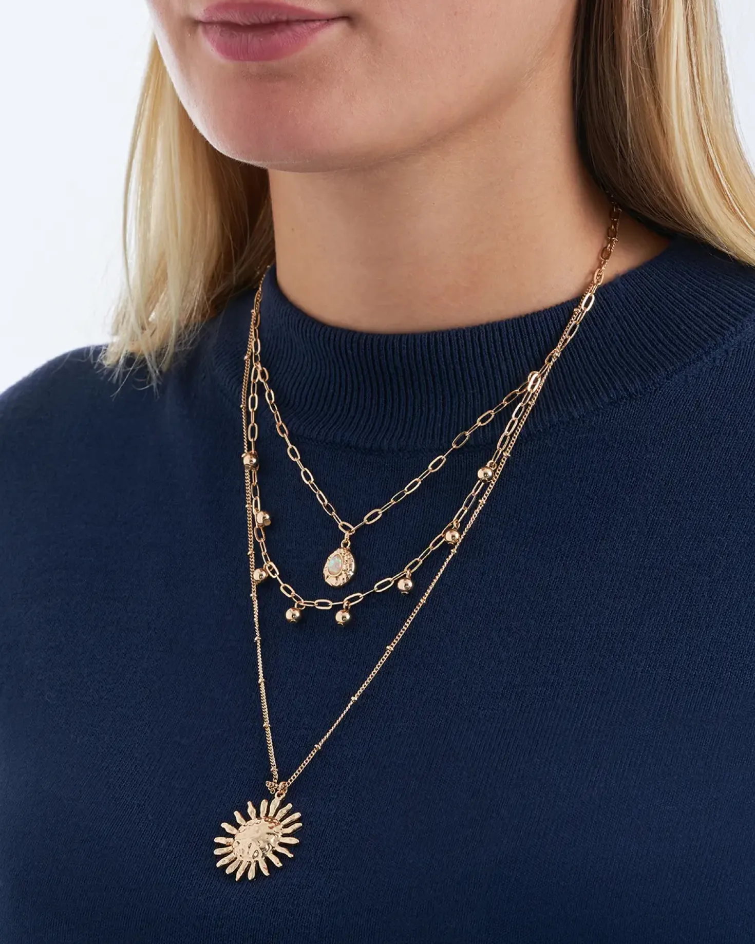 Layering Kette - Hammered Sun