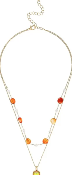 Layering Kette - Orange Agate