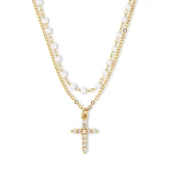 Layering Kette - Pearly Cross
