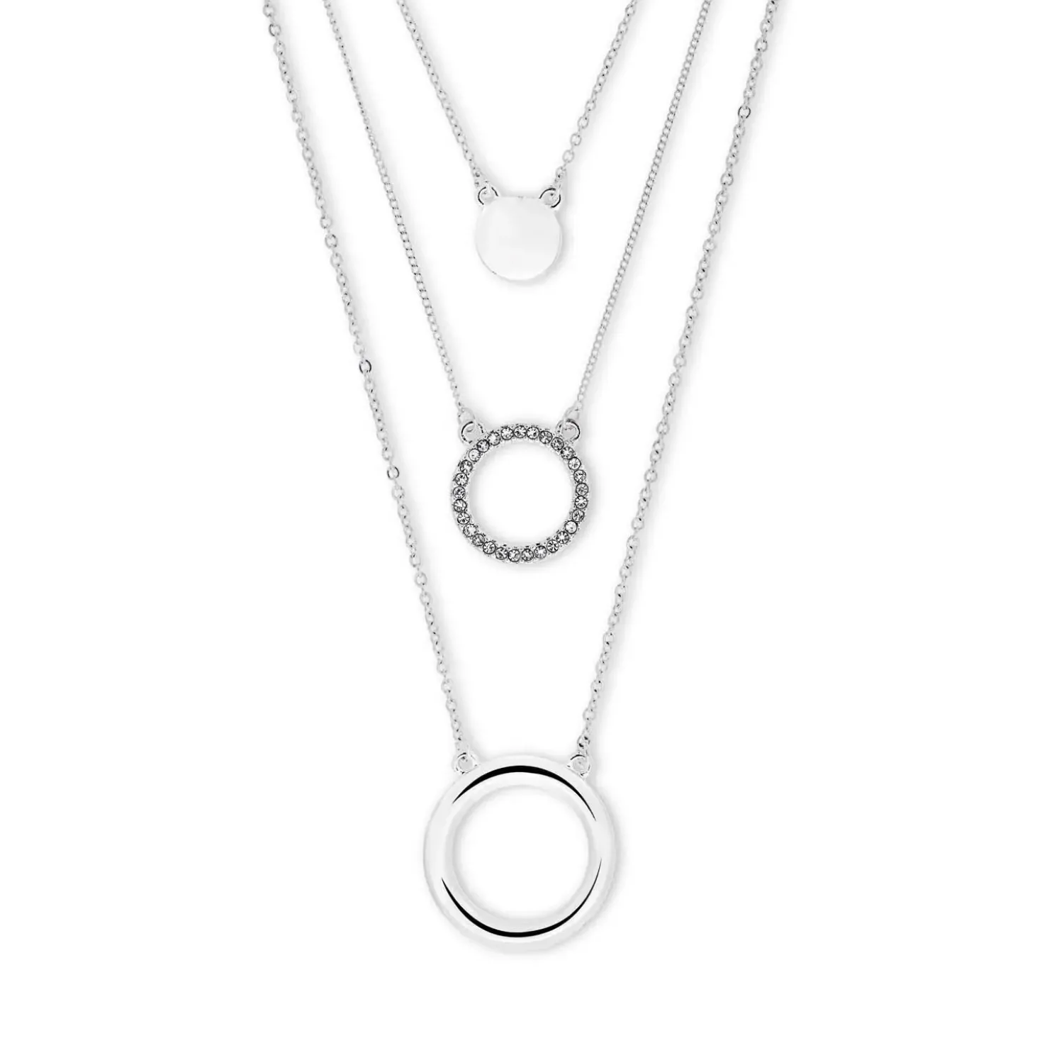 Layering Kette - Silver Circles