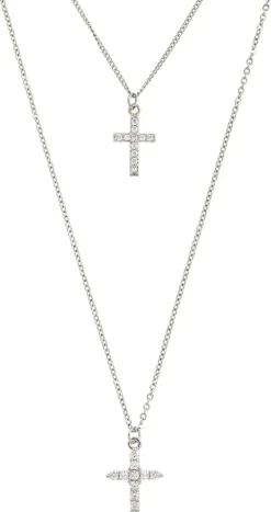 Layering Kette - Sparkle Crosses