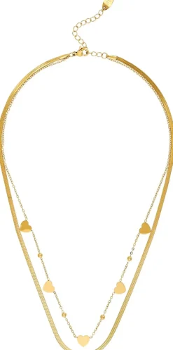 Layering Kette - Steel Hearts