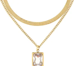 Layering Kette - Steel Rectangle