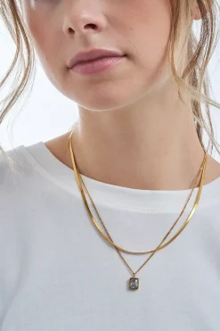 Layering Kette - Steel Rectangle