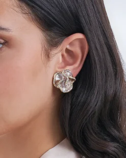 Ohrclips - Grey Shimmer