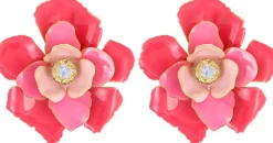 Ohrclips - Pink Flower