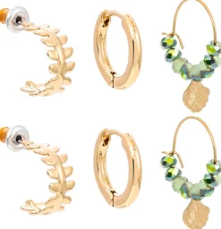 Ohr-Set - Green Shells