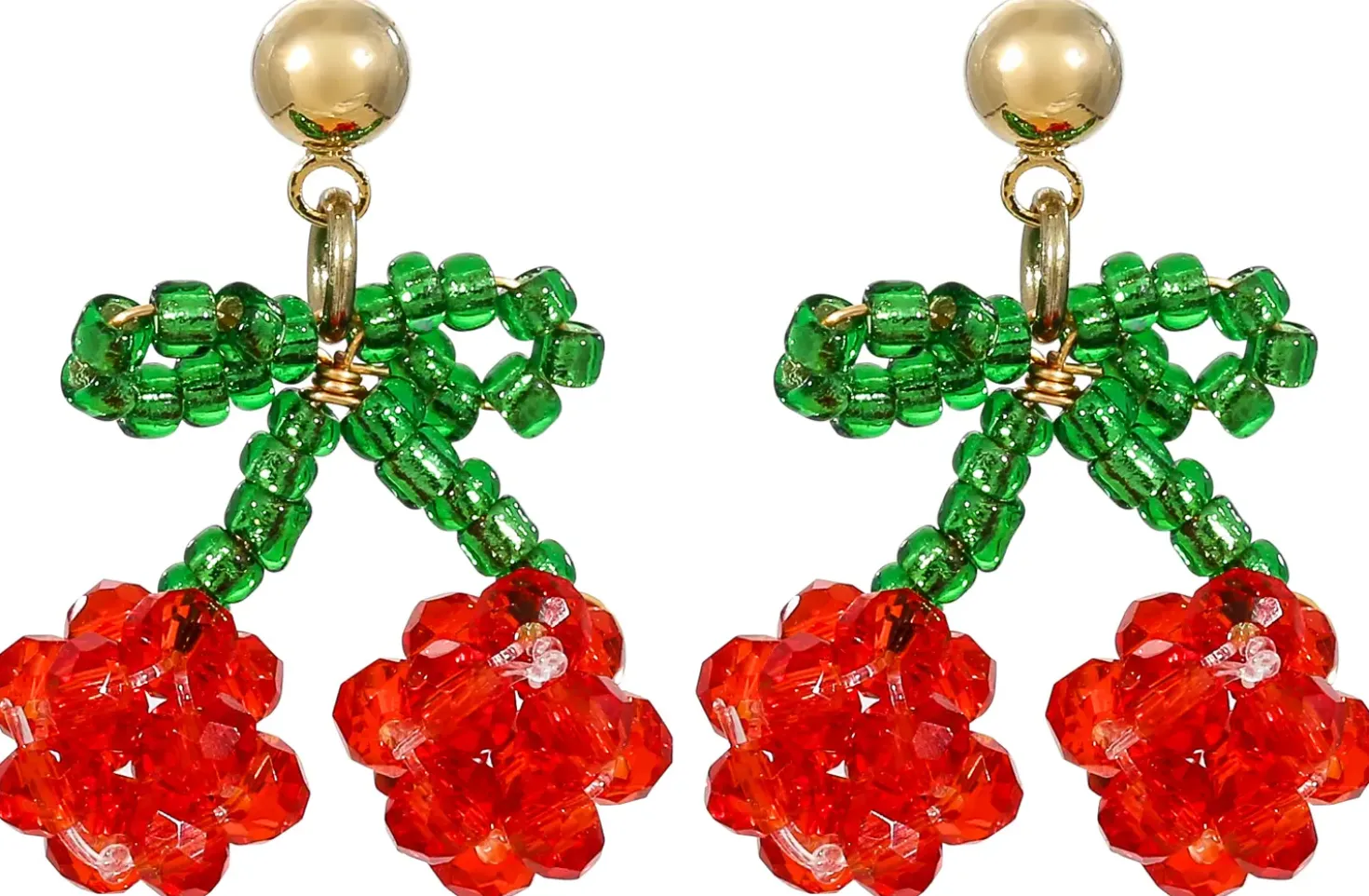 Ohrstecker - Beaded Cherry
