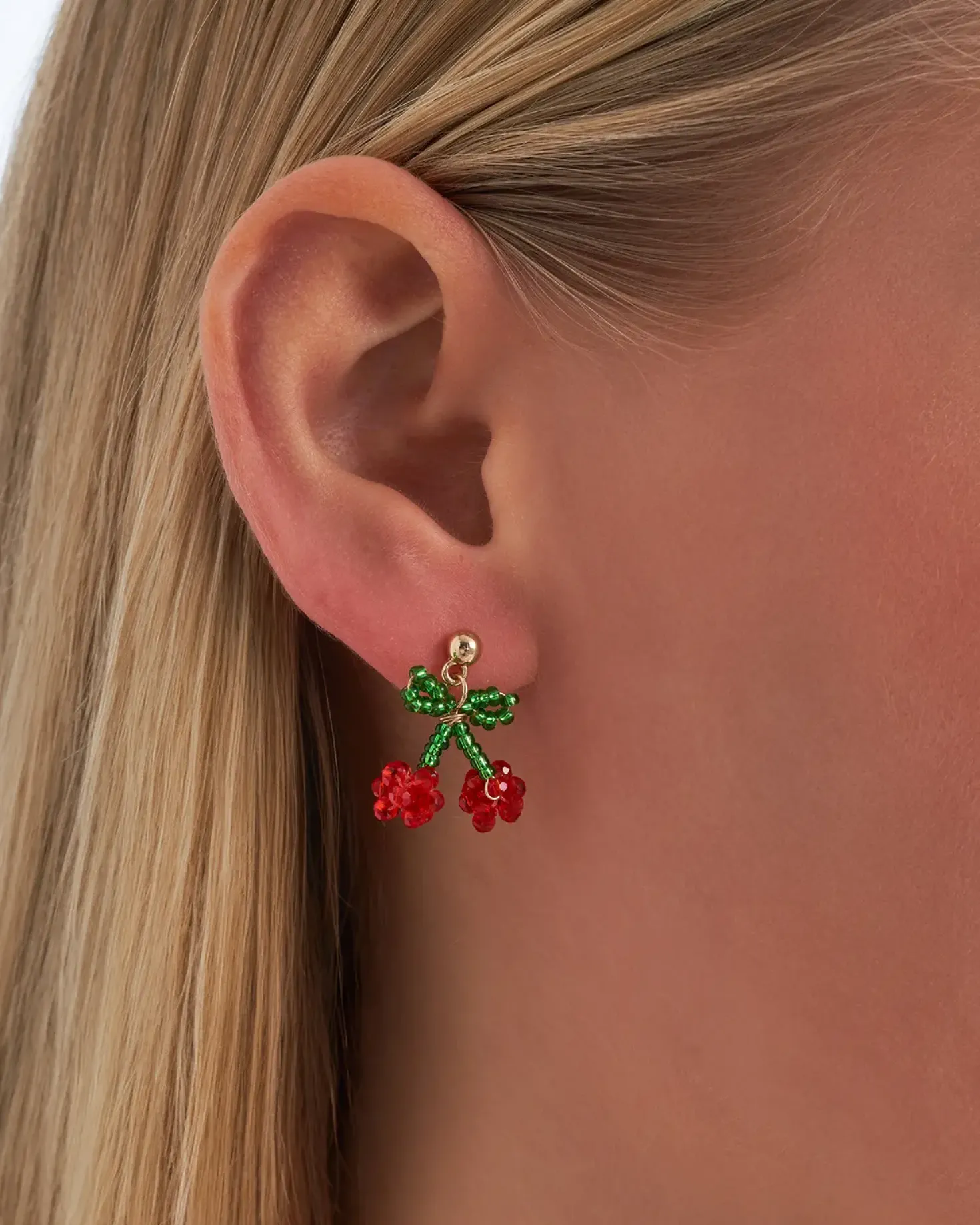 Ohrstecker - Beaded Cherry