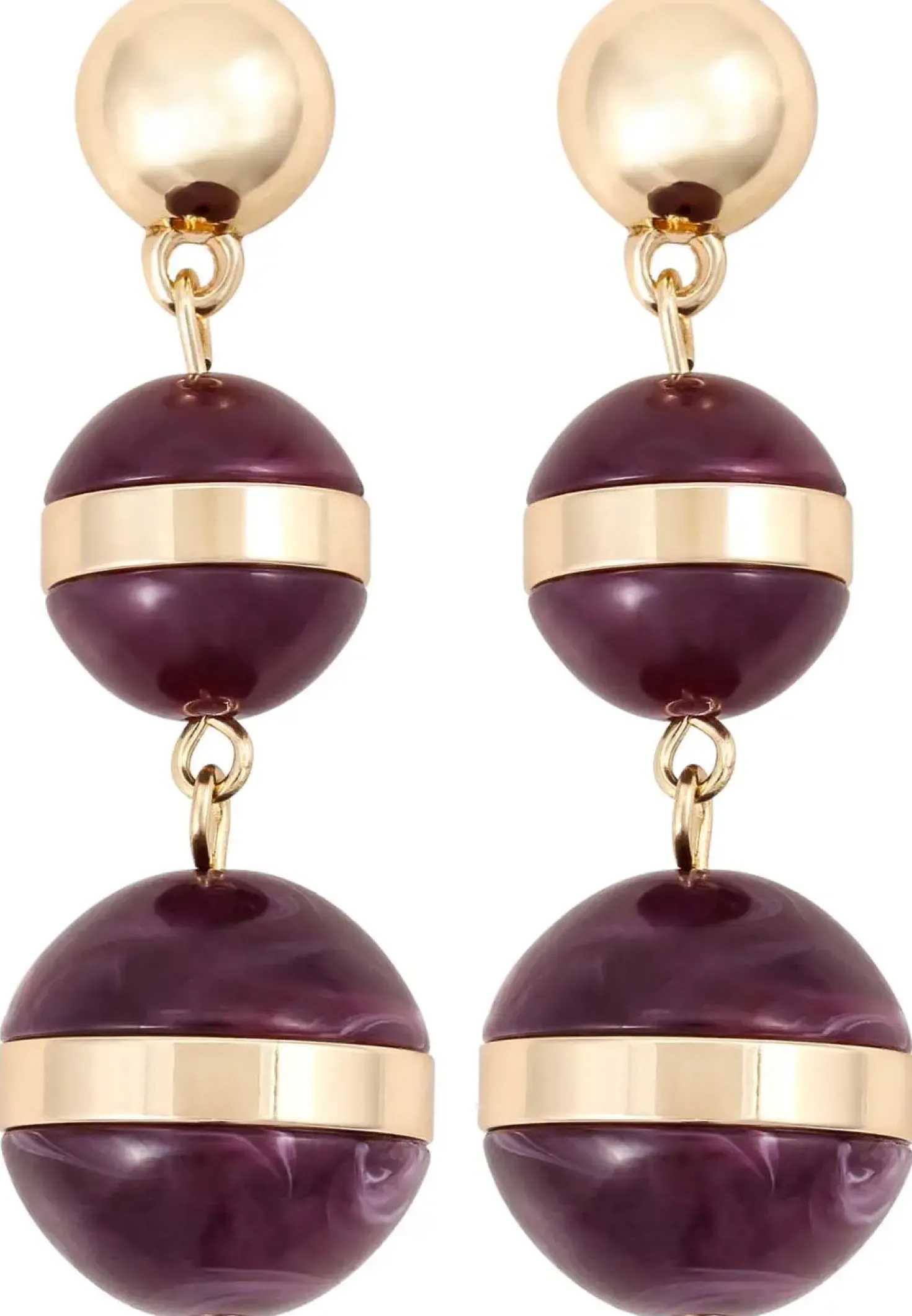 Ohrstecker - Burgundy Balls