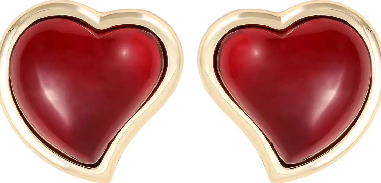 Ohrstecker - Burgundy Hearts