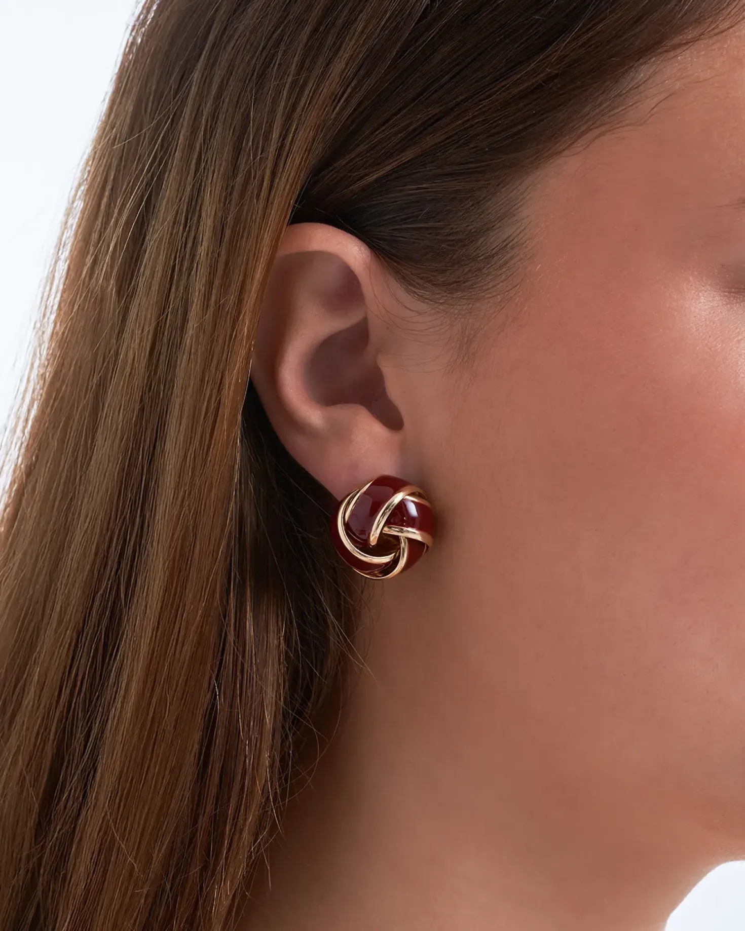 Ohrstecker - Burgundy Knot