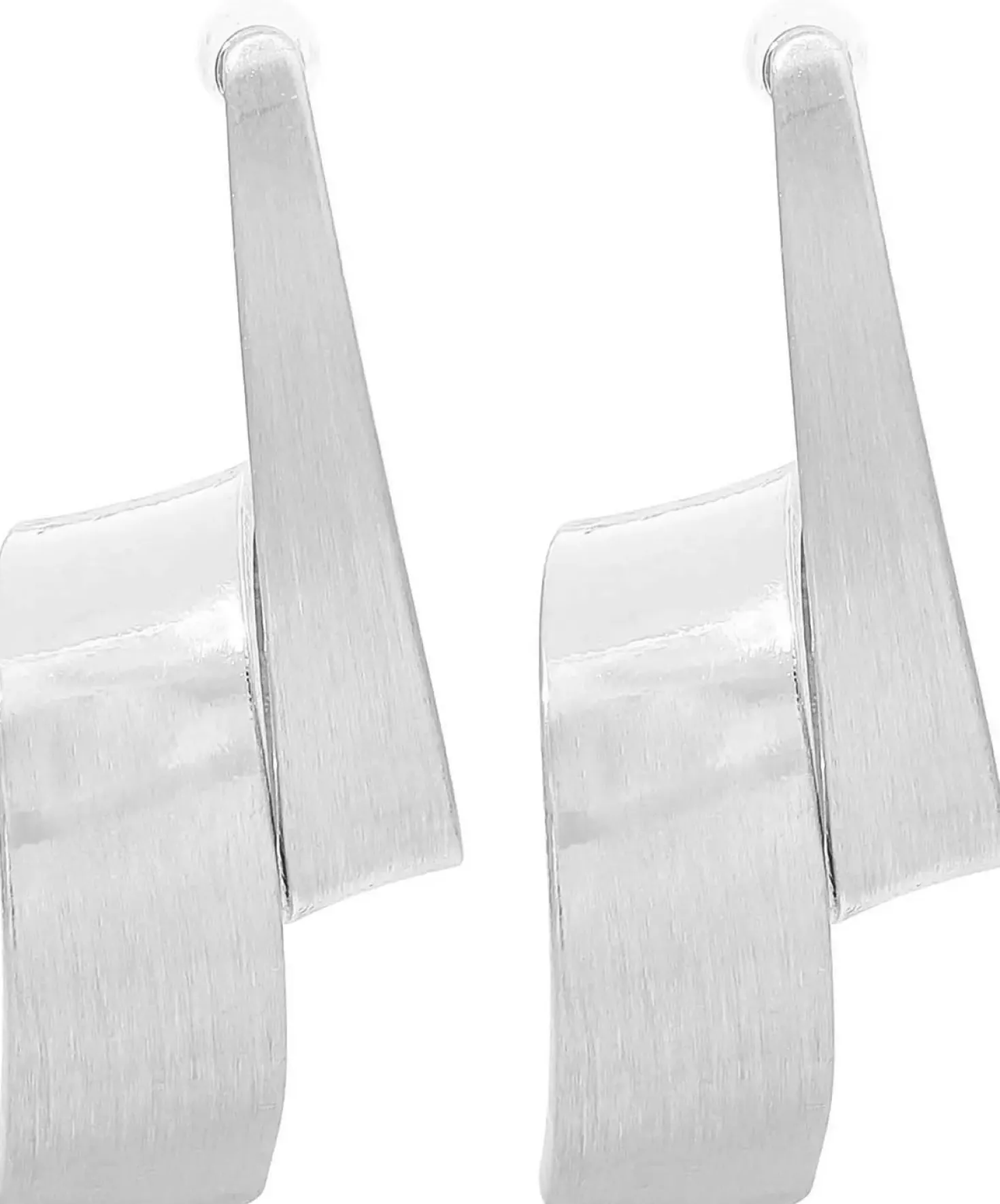 Ohrstecker - Curved Silver
