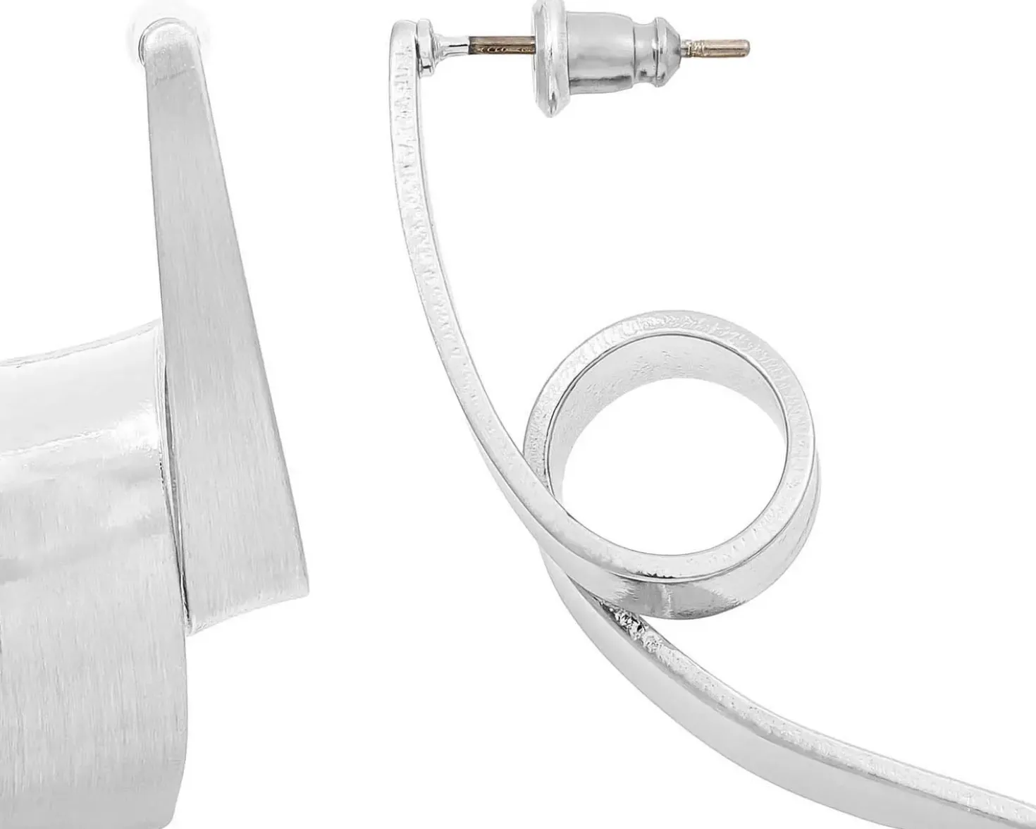 Ohrstecker - Curved Silver