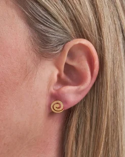 Ohrstecker - Gold Spiral