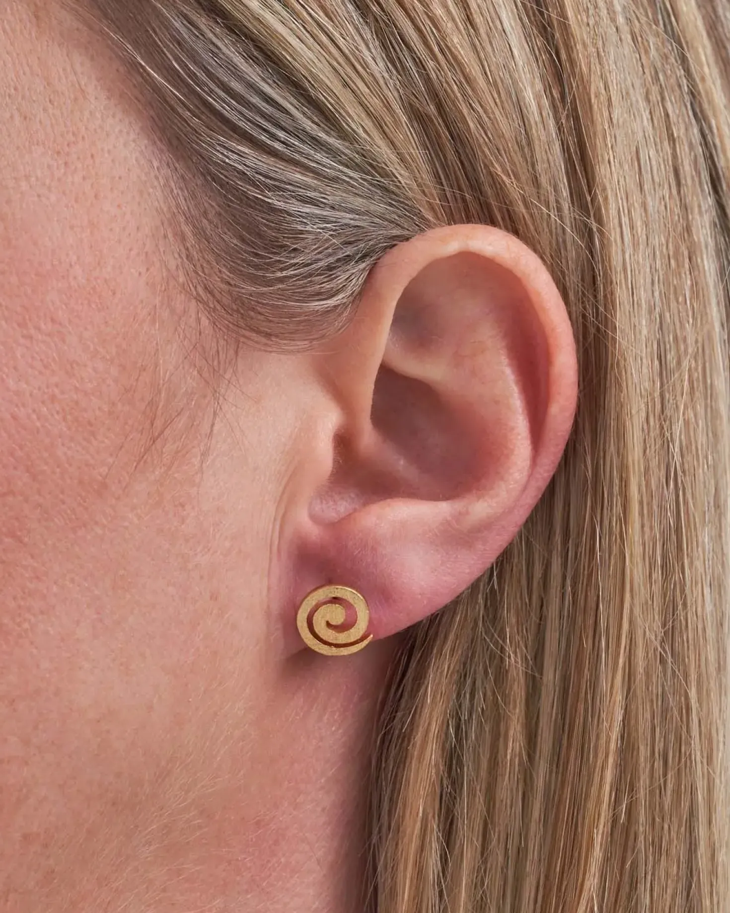 Ohrstecker - Gold Spiral