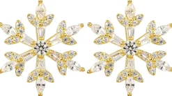 Ohrstecker - Golden Snowflake