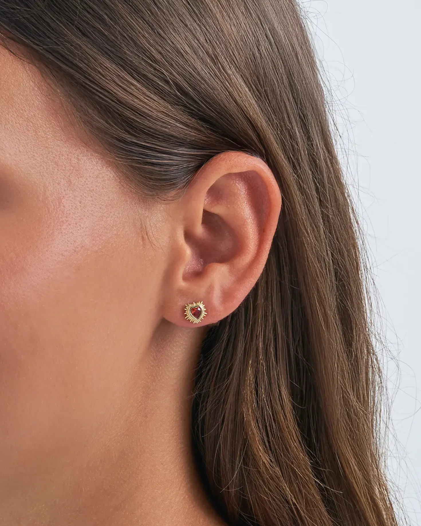 Ohrstecker - Red Zirconia