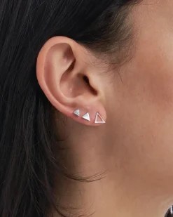 Ohrstecker - Silver Triangle Trio