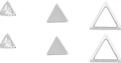 Ohrstecker - Silver Triangle Trio