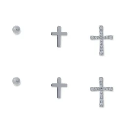 Ohrstecker-Set - Cross Shimmer