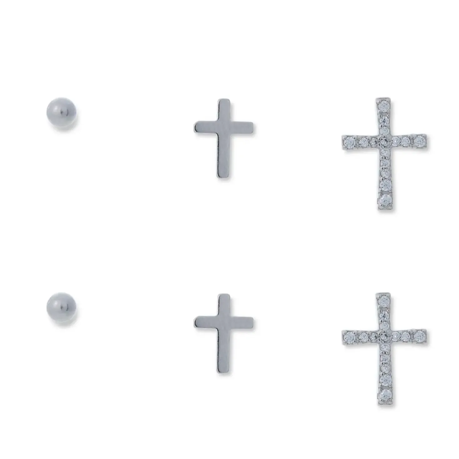 Ohrstecker-Set - Cross Shimmer