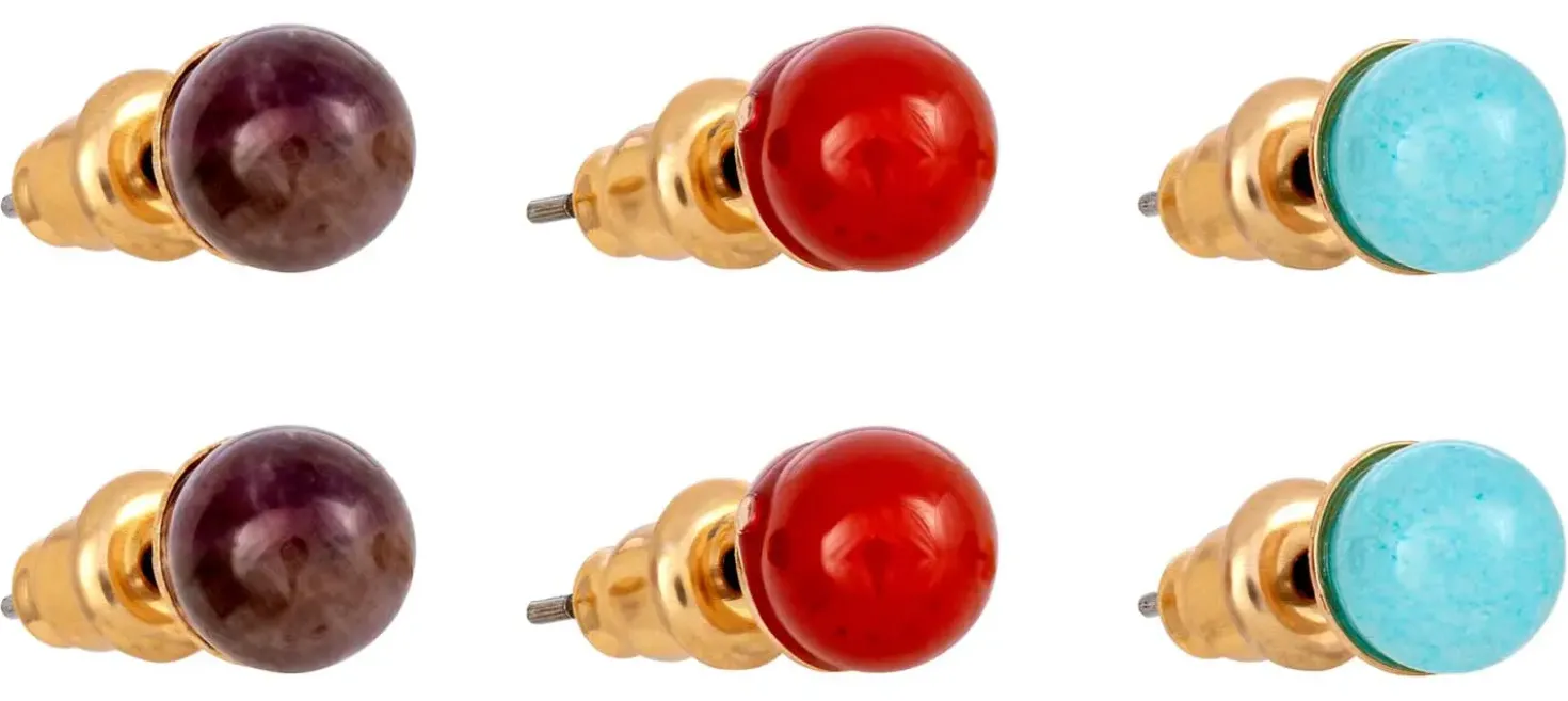 Ohrstecker-Set - Gemstone Trio