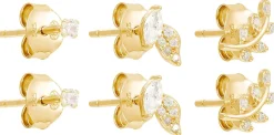 Ohrstecker-Set - Golden Spark