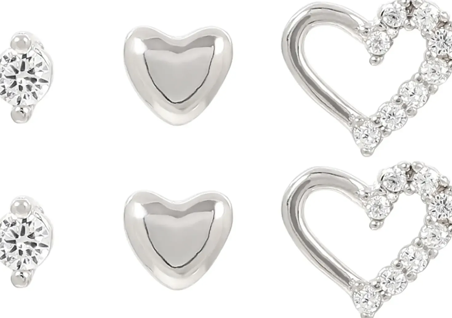 Ohrstecker-Set - Heart Trio