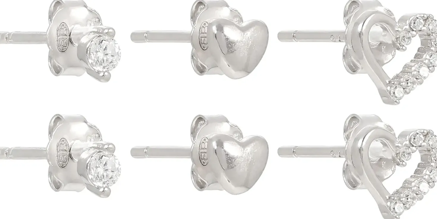 Ohrstecker-Set - Heart Trio