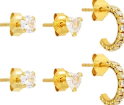 Ohrstecker-Set - Iced Gold
