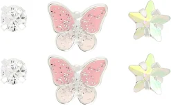Ohrstecker-Set - Pink Butterfly