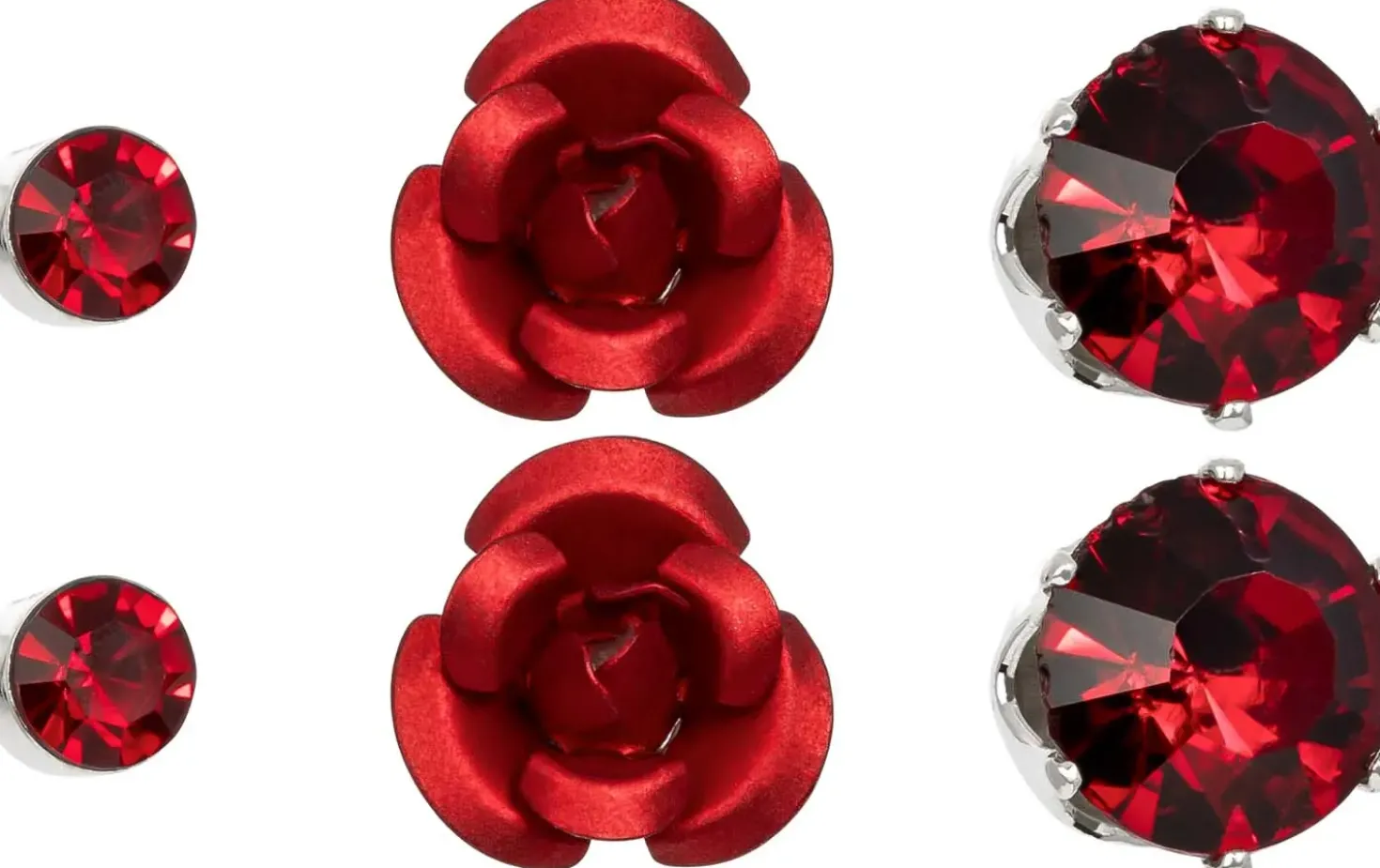 Ohrstecker-Set - Red Passion