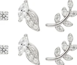 Ohrstecker-Set - Silver Spark