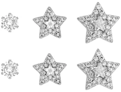 Ohrstecker-Set - Silver Stars