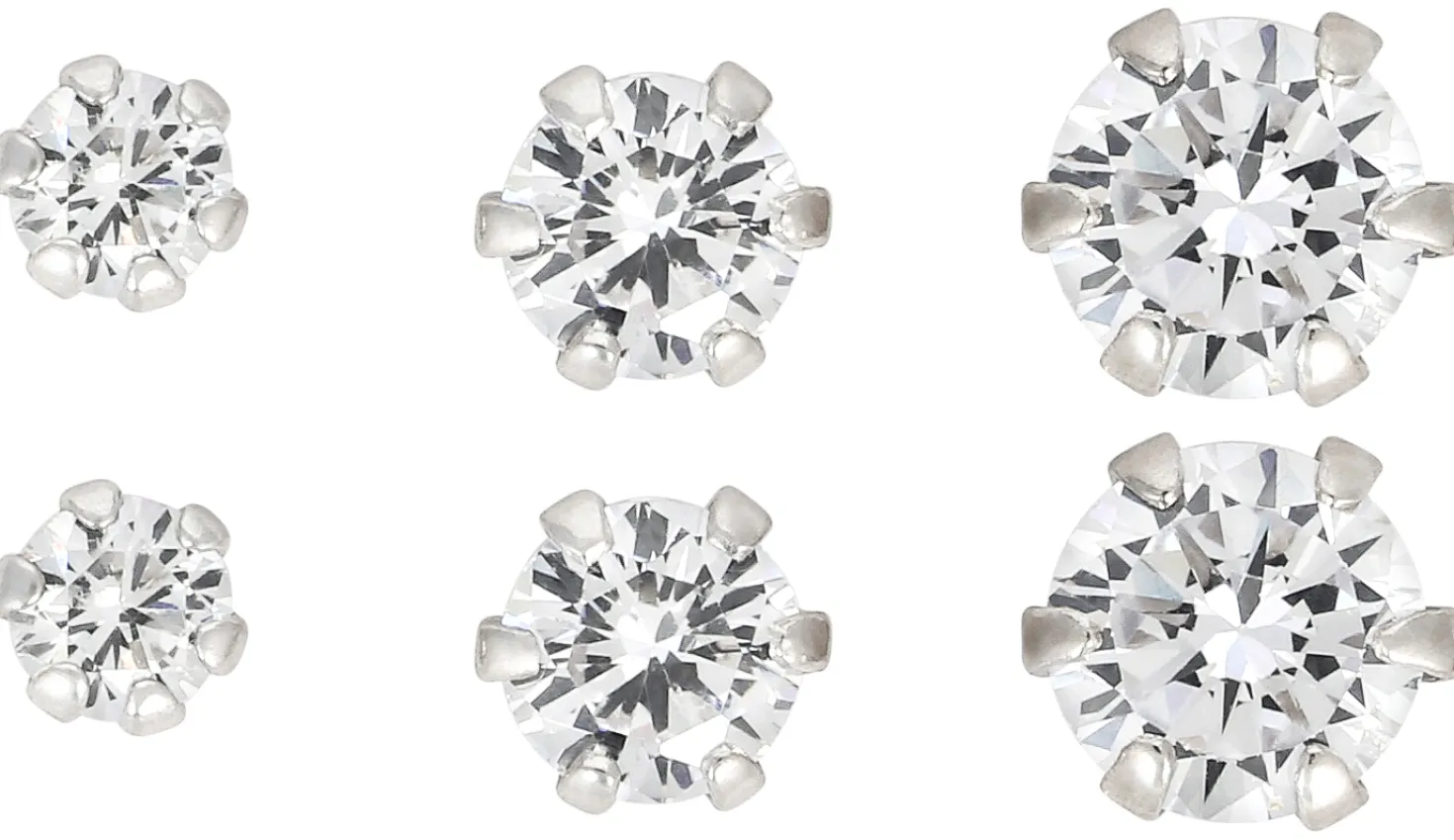 Ohrstecker-Set - Silver Trio