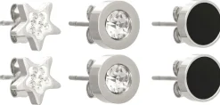 Ohrstecker-Set - Steel Stars