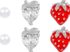 Ohrstecker-Set - Strawberry Trio