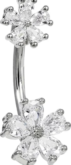 Piercing - Zirconia Flowers