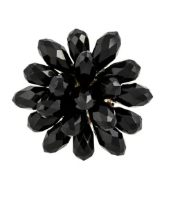 Ring - Black Flower