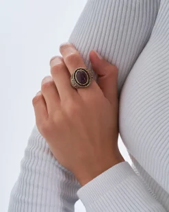 Ring - Burgundy Oval