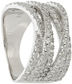 Ring - Crossed Silver