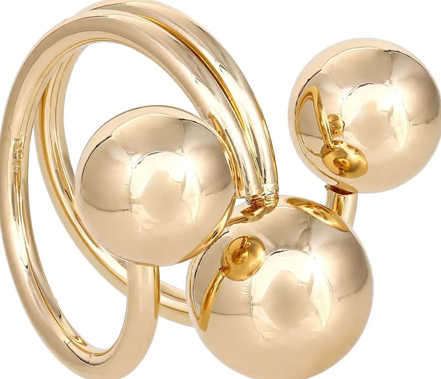 Ring - Golden Spheres