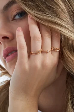 Ring-Set - Golden Sparkles