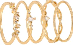 Ring-Set - Golden Sparkles